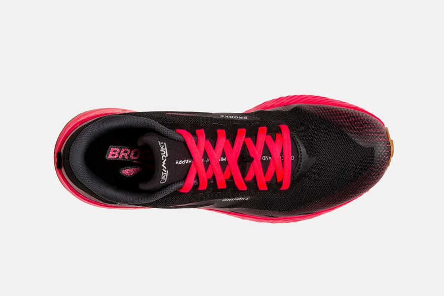 Brooks Israel Catamount Trail Running Shoes Womens - Black/Red - IUA-739280